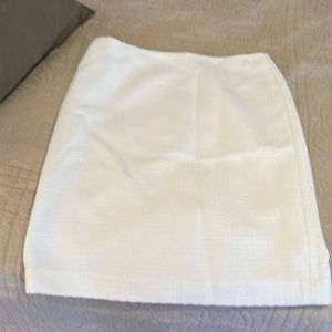 Talbots lined cream pencil skirt